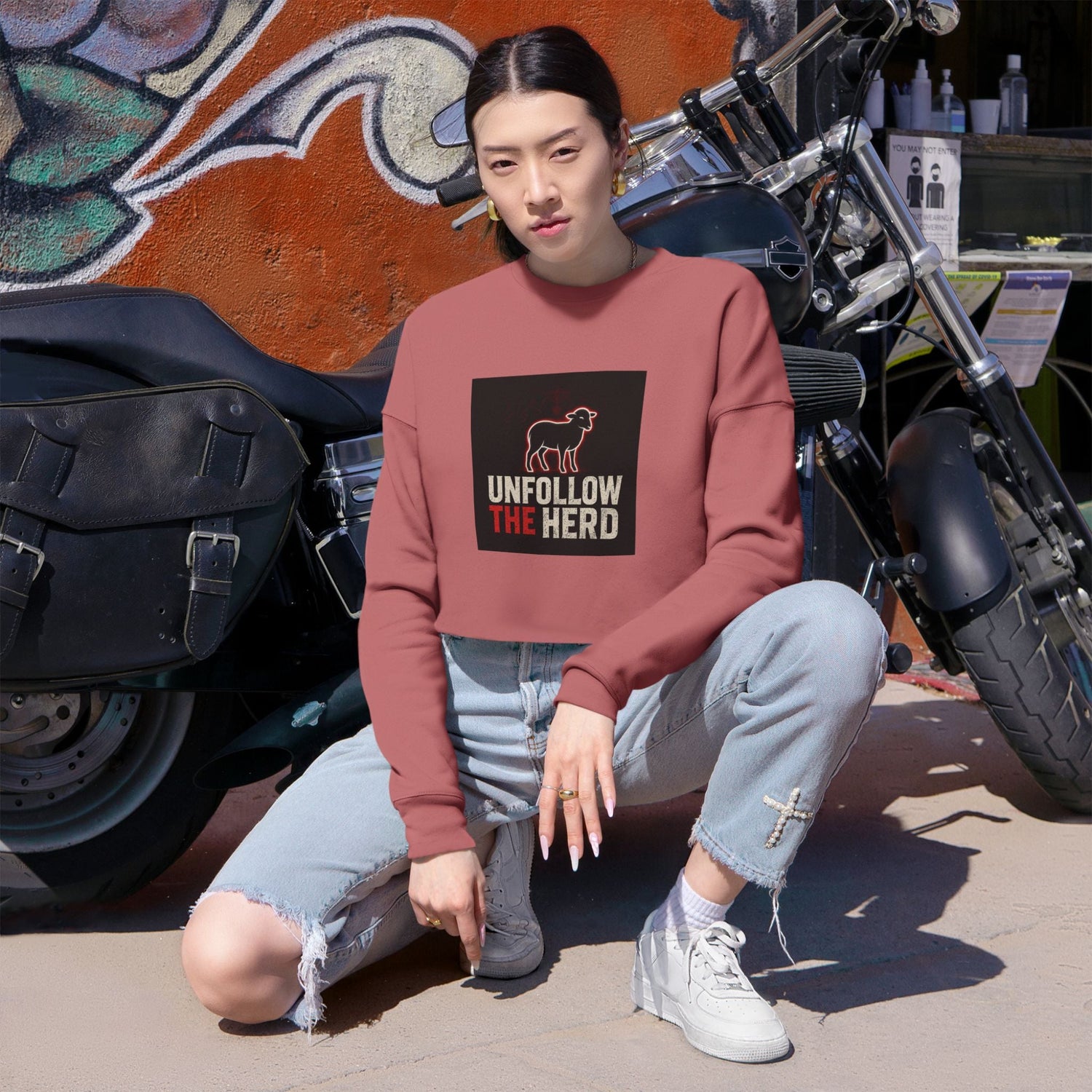 KOADZ Unfollow the Herd collection banner featuring rebellious streetwear theme