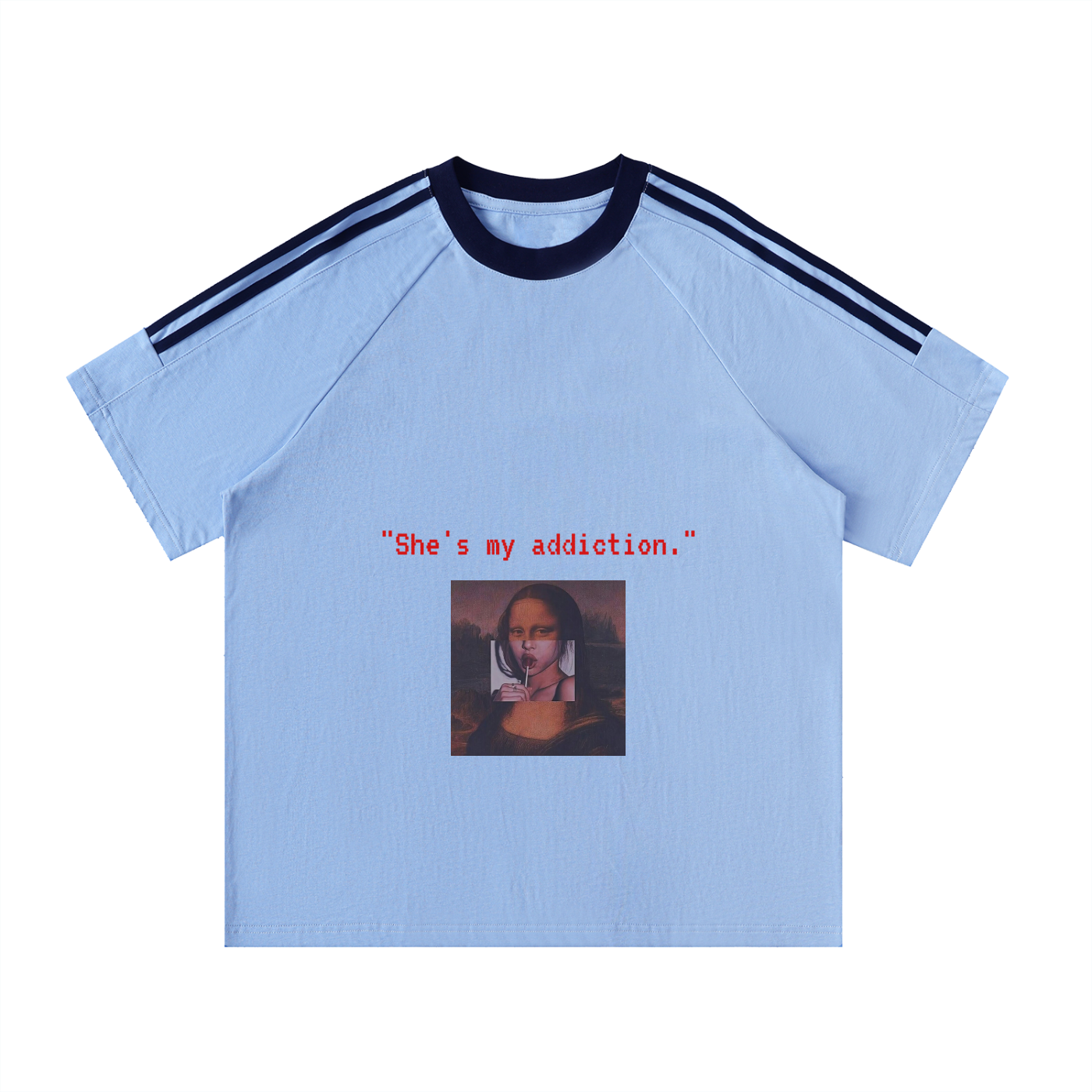 RENASISANCE REWIRED Contrast Tape Crewneck Cotton T-Shirt