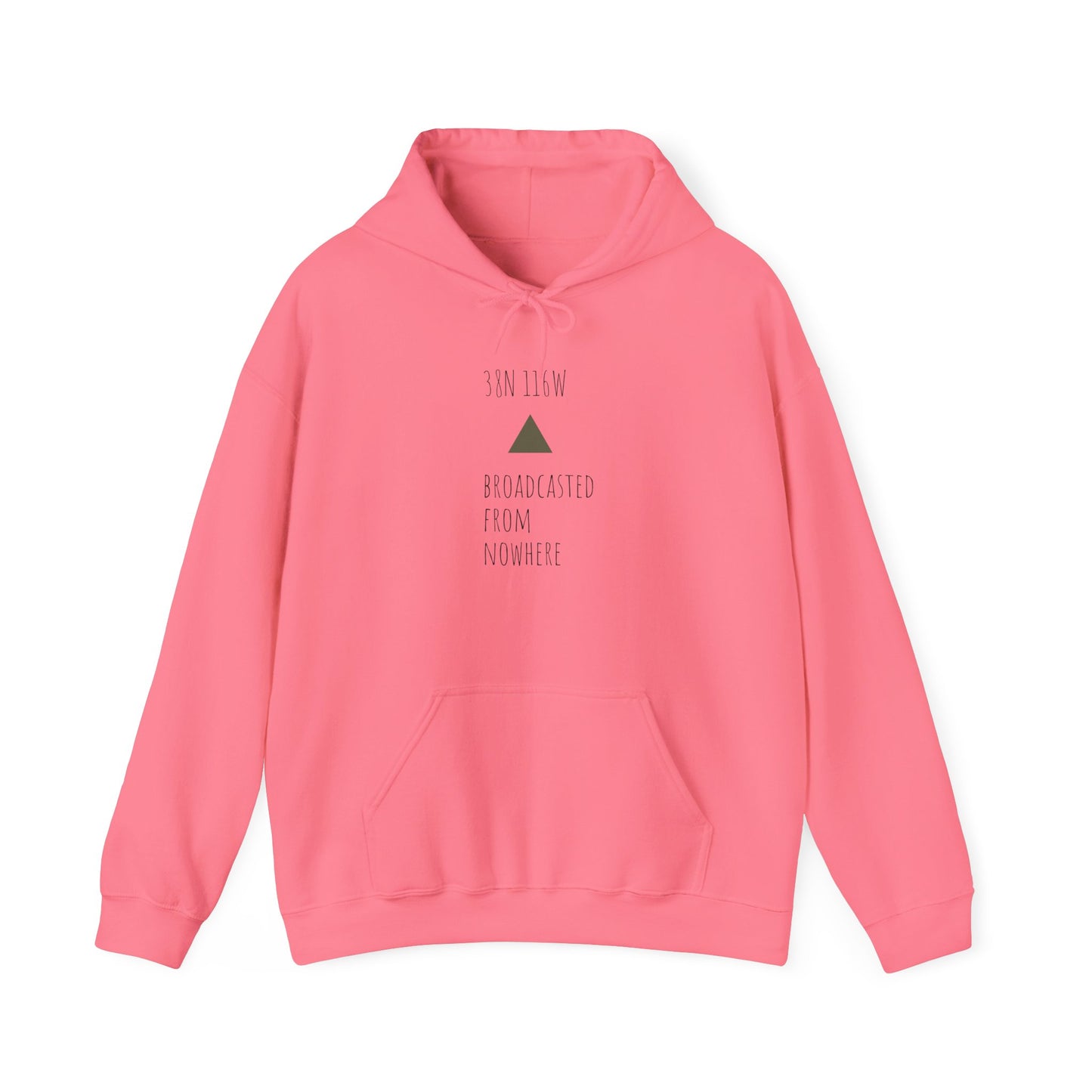 38N 116W Minimalist Triangle Hooded Sweatshirt, Cozy, Unisex Sweatshirt, Gift for Him and Her, Casual Wear, Everyday Comfort