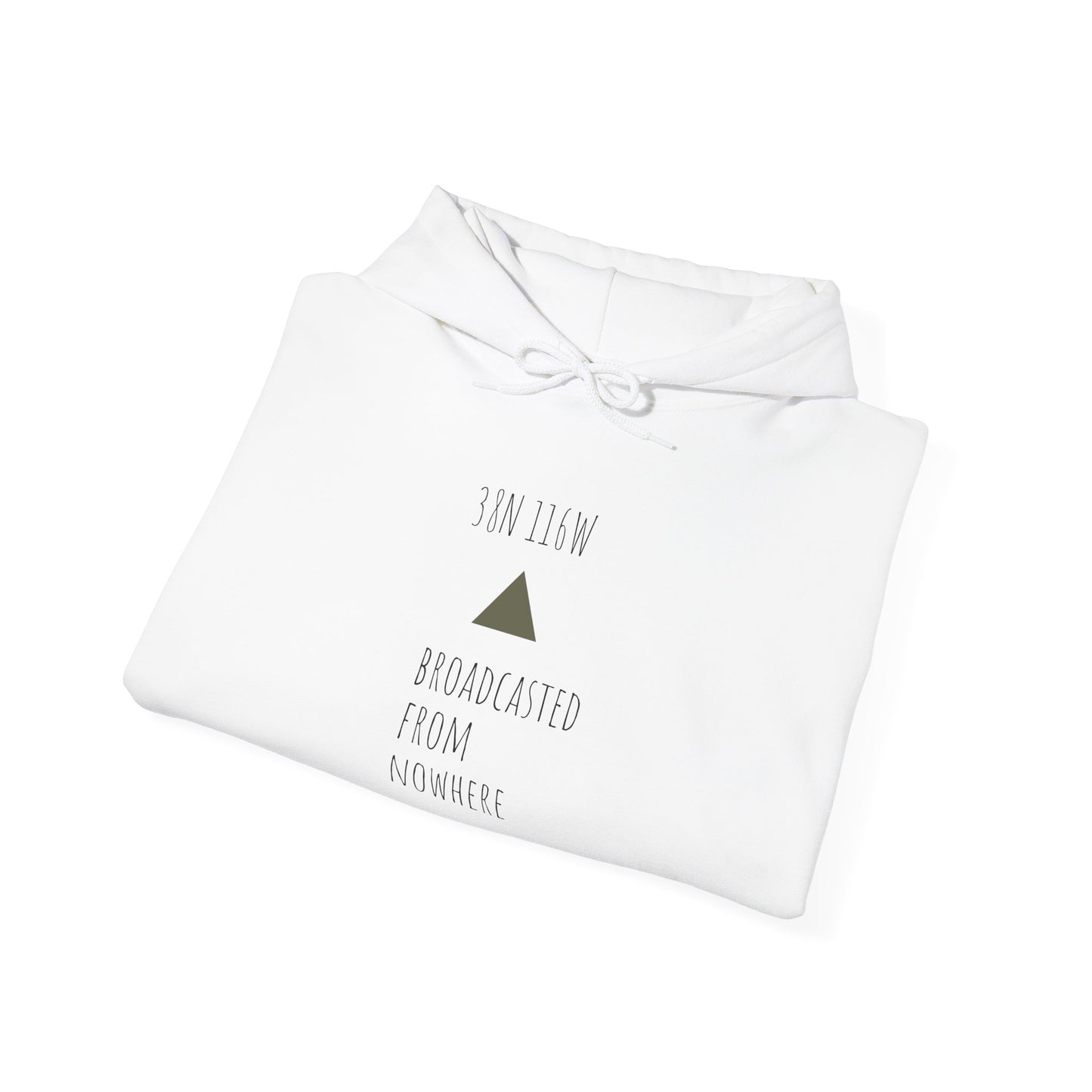 38N 116W Minimalist Triangle Hooded Sweatshirt, Cozy, Unisex Sweatshirt, Gift for Him and Her, Casual Wear, Everyday Comfort