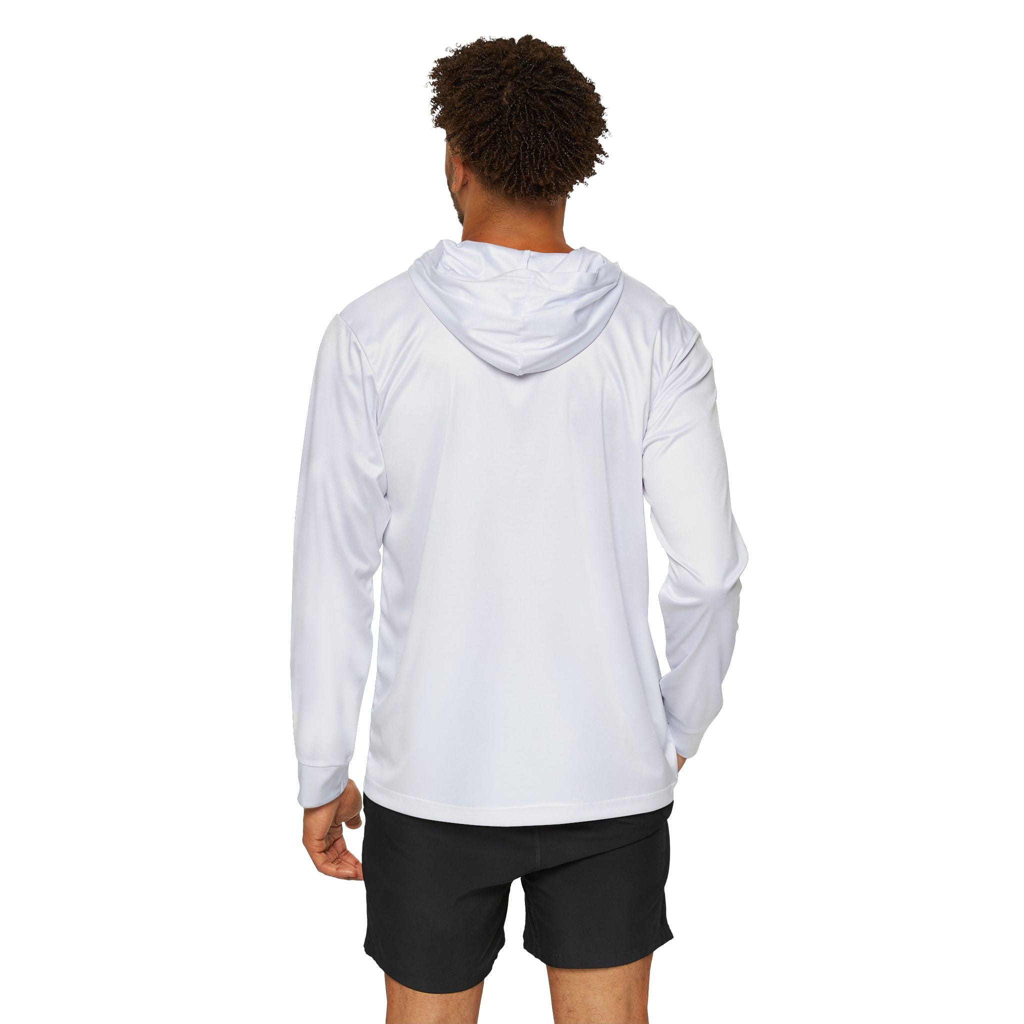 Men's Sports QR Code Workout Hoodie, Fitness Apparel, Athletic Warmup Top, Casual Sportswear, Unique Gift for Gym Enthusiasts