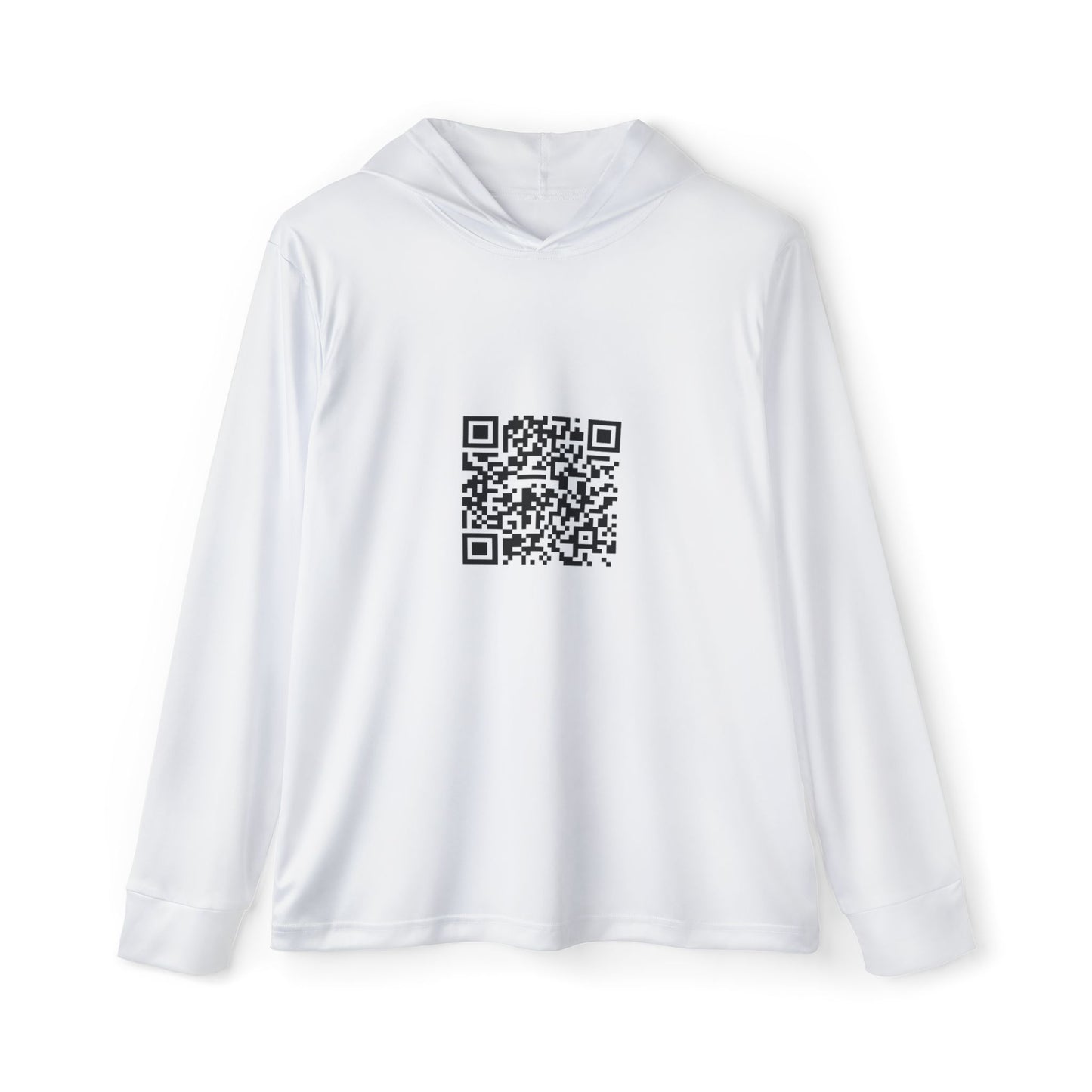 Men's Sports QR Code Workout Hoodie, Fitness Apparel, Athletic Warmup Top, Casual Sportswear, Unique Gift for Gym Enthusiasts