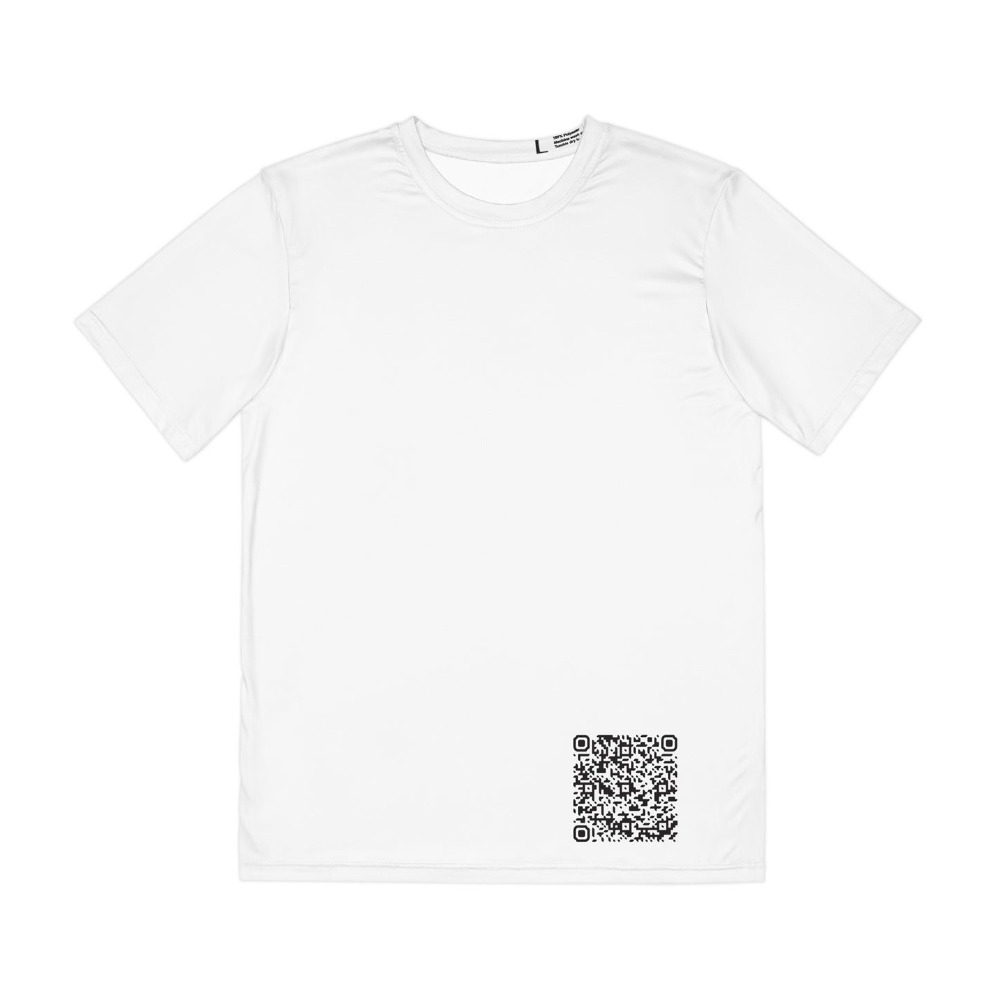 KOADZ Men's QR Code Polyester Tee, Trendy AOP T-Shirt, Unique Graphic Shirt for Casual Wear, Birthday Gift, Summer Style