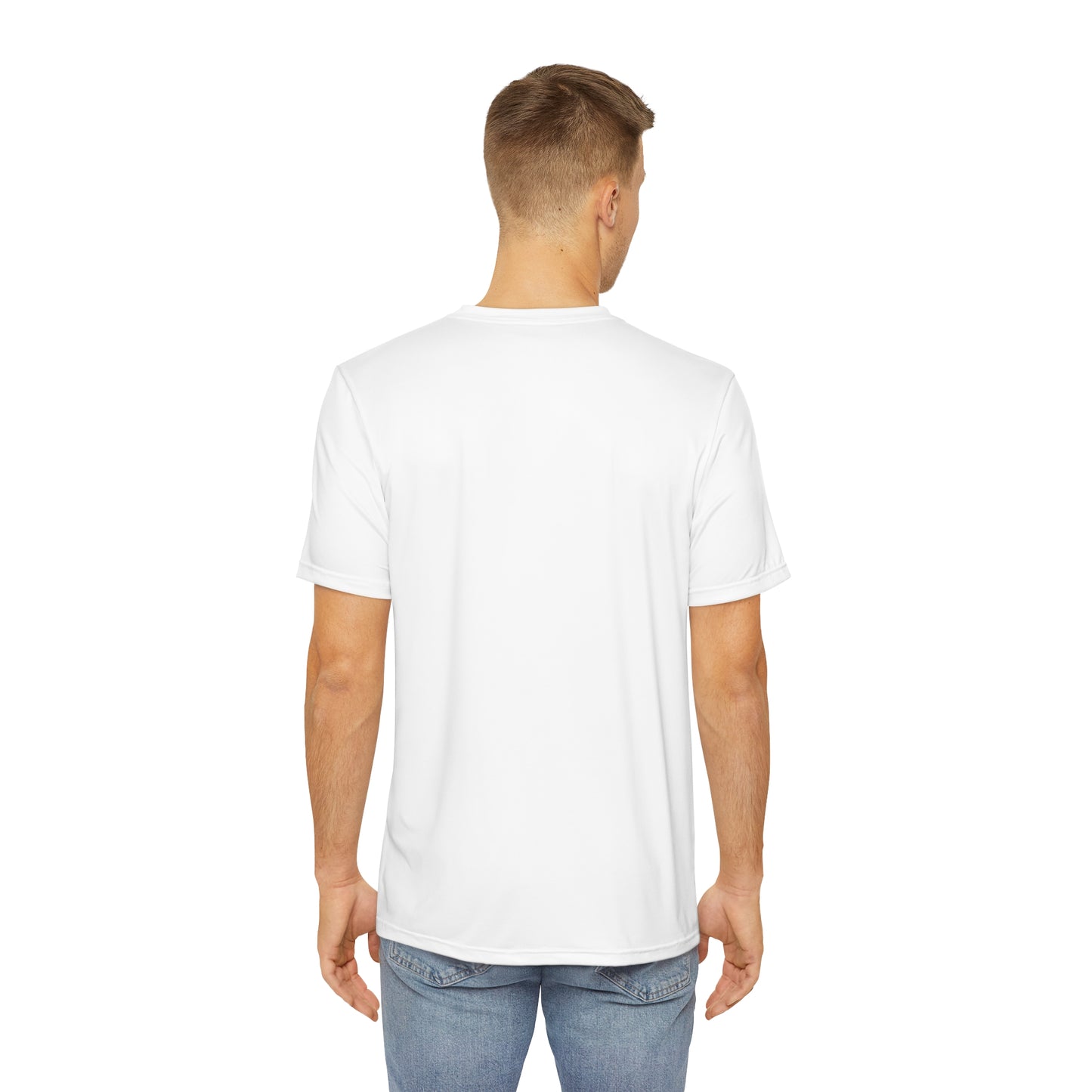 KOADZ Men's QR Code Polyester Tee, Trendy AOP T-Shirt, Unique Graphic Shirt for Casual Wear, Birthday Gift, Summer Style