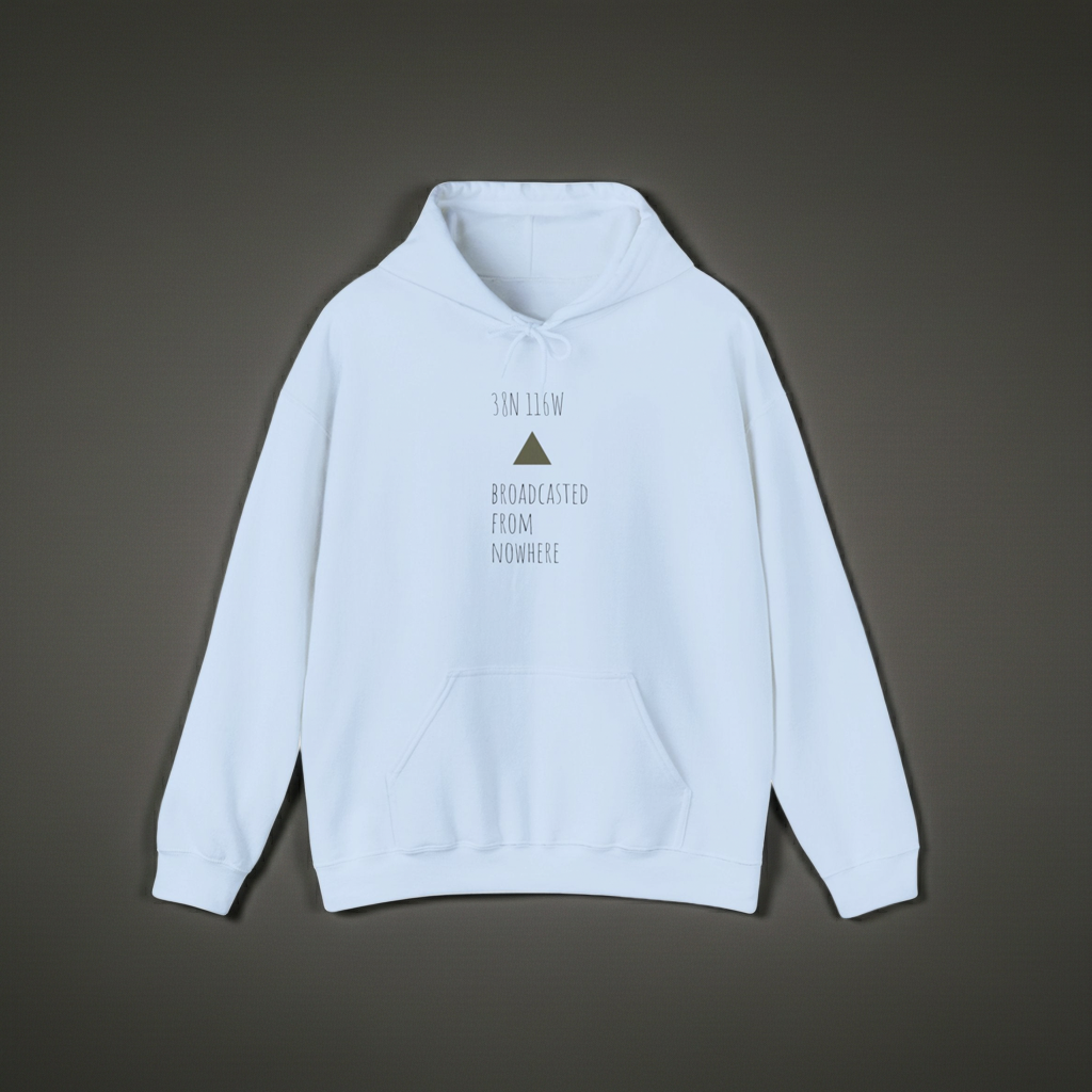 38N 116W Minimalist Triangle Hooded Sweatshirt, Cozy, Unisex Sweatshirt, Gift for Him and Her, Casual Wear, Everyday Comfort