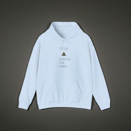 38N 116W Minimalist Triangle Hooded Sweatshirt, Cozy, Unisex Sweatshirt, Gift for Him and Her, Casual Wear, Everyday Comfort