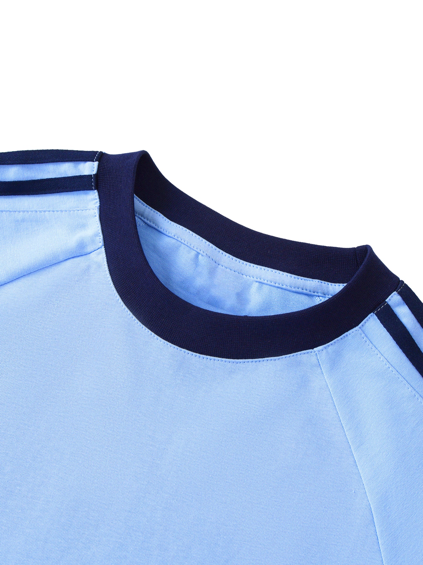 RENASISANCE REWIRED Contrast Tape Crewneck Cotton T-Shirt